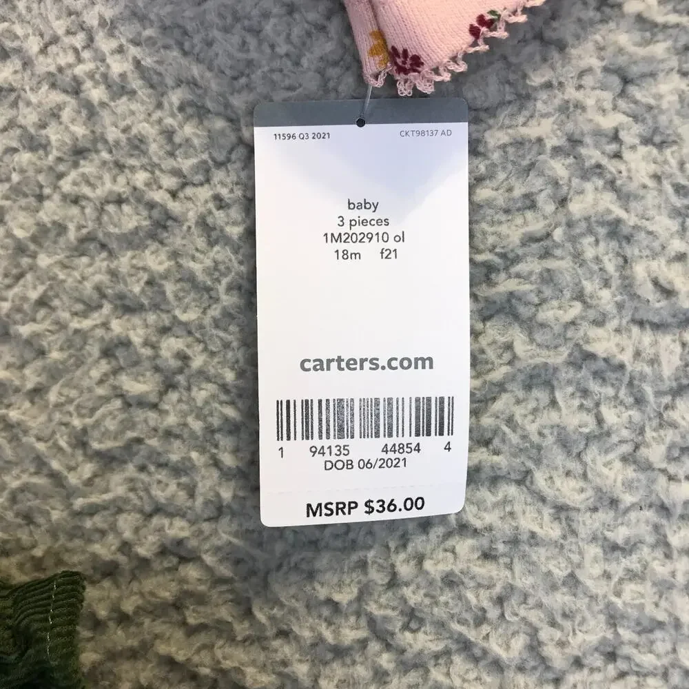 Carters Baby Girls' Outfits 18M NWT Lot of 2 - Cheer MVP-Dress Leggings Top Set